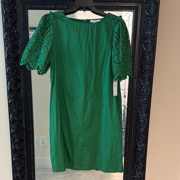 Chico's Dresses & Skirts - Chico's Vibrant Green Dress with Eyelet Sleeves